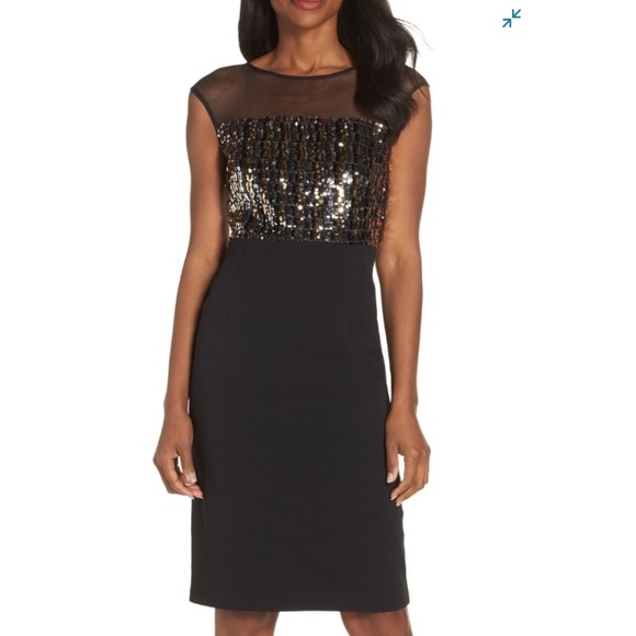 Vince Camuto Dresses & Skirts - Vince Camuto Metallic Sequin Bodycon Dress Size 6